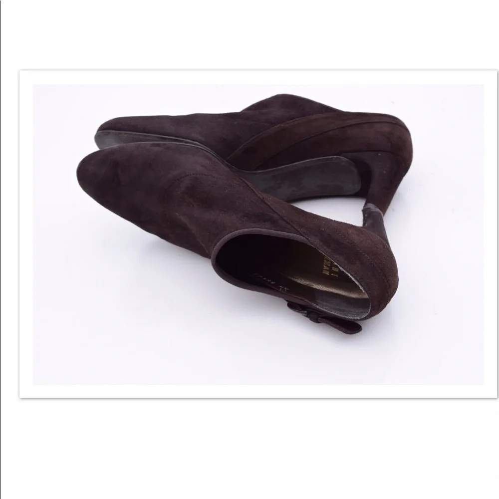 Stuart Weitzman Brown Suede Ankle Booties